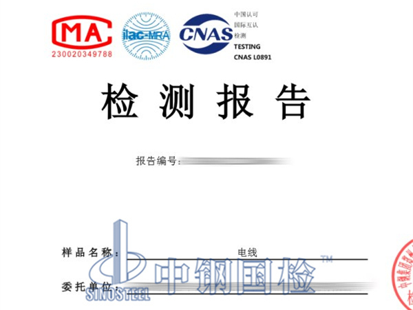 電線耐火性能檢測報告