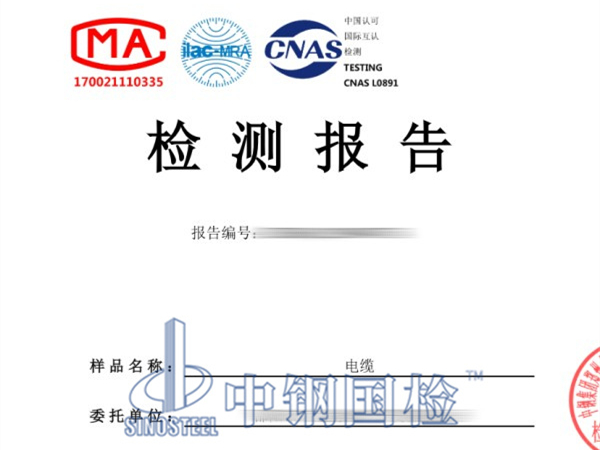 電纜檢測報告